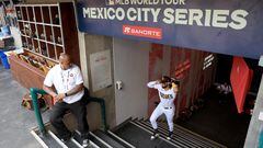 Fernando Tatis Jr. #23 of the San Diego Padres enters the stadium prior to a game against the San Francisco Giants for the MLB World Tour Mexico City Series