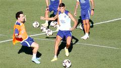 Morata, en una sesión del Atlético.