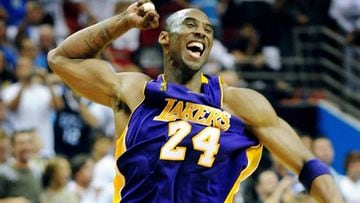 Kobe Bryant durante un partido de Los Angeles Lakers. 
