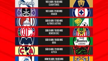 Liga MX: Fechas y horarios del Clausura 2022, Jornada 14