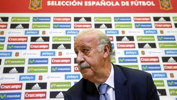 Spain news conference - Las Rozas, Spain - 17/05/16.  Spain&#039;s head coach Vicente del Bosque announces his squad for Euro 2016.   