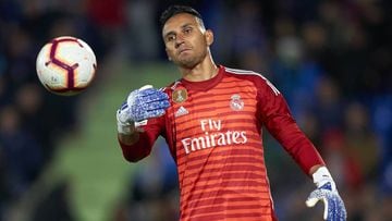 GETAFE, SPAIN - APRIL 25: Keylor Navas of Real Madrid CF in action during the La Liga match between Getafe CF and Real Madrid CF at Coliseum Alfonso Perez on April 25, 2019 in Getafe, Spain. (Photo by Quality Sport Images/Getty Images)