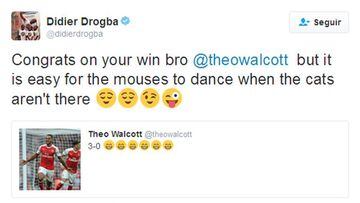 Drogba a Walcott: "Fácil que los ratones bailen si no hay gatos"