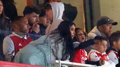 Kim Kardashian was in attendance for Arsenal’s Europa League match with Sporting Lisbon on Thursday night.