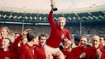 This year marks the 50th anniversary of England's only major tournament triumph: victory on home soil at the 1966 World Cup. A team managed by Alf Ramsey, captained by Bobby Moore and inspired by Manchester United midfielder Bobby Charlton came through a group containing Uruguay, Mexico and France. They saw off Argentina in a bad-tempered quarter-final before Charlton's brace secured a 2-1 success against Portugal in the last four. In the final at Wembley, West Ham United's Geoff Hurst scored a hat-trick in a 4-2 extra-time win over West Germany, becoming the first and to date only player to score three times in a World Cup final.