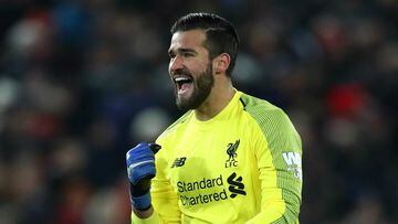 Liverpool: Reina puts Alisson "up there with the best"