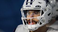 NASHVILLE, TENNESSEE - DECEMBER 29: Dak Prescott #4 of the Dallas Cowboys looks on from the tunnel prior to the game against the Tennessee Titans at Nissan Stadium on December 29, 2022 in Nashville, Tennessee.   Andy Lyons/Getty Images/AFP (Photo by ANDY LYONS / GETTY IMAGES NORTH AMERICA / Getty Images via AFP)