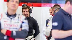 Alonso en el test con Toyota en Bahr&eacute;in. 