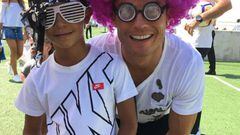 Cristiano and son dress up at Real Madrid BBQ