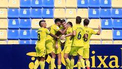 El Villarreal celebra su triunfo ante el Lugo.