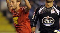 <b>LA PUNTILLA. </b>Rakitic celebra el segundo gol del Sevilla ante la desesperación de Dani Aranzubía.