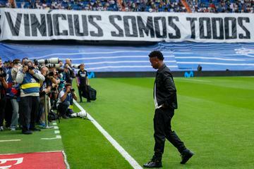 Vinicius Jr. participa en un acto con motivo de los casos de racismo ocurridos en el partido anterior ante el Valencia.