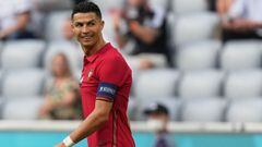 Imagen de Cristiano Ronaldo durante el partido de Portugal frente a Alemania.