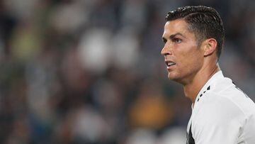 TURIN, ITALY - SEPTEMBER 26:  Cristiano Ronaldo of Juventus FC looks on during the Serie A match between Juventus and Bologna FC at Allianz Stadium on September 26, 2018 in Turin, Italy.  (Photo by Emilio Andreoli/Getty Images)