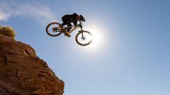 Tyler McCaul rides his bike at Red Bull Rampage in Virgin, Utah, USA on 17 October, 2021. // Christian Pondella / Red Bull Content Pool // SI202210180047 // Usage for editorial use only // 