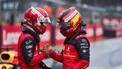Charles Leclerc y Carlos Sainz (Ferrari). Silverstone, Gran Bretaña. F1 2022.