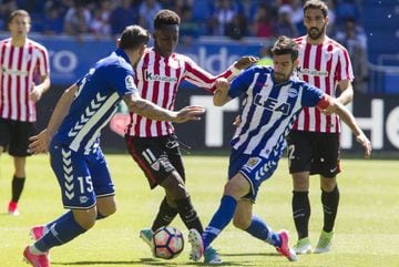 Theo Hernández in action for Alaves