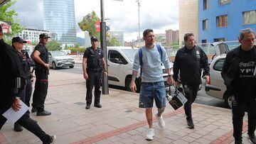 Messi, en el hotel de concentraci&oacute;n de Bilbao