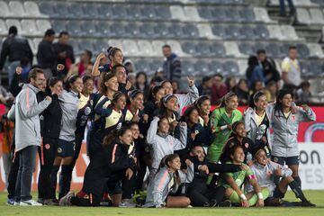 Foto del partido Pachuca vs America correspondiente a la semfinial de vuelta de la Liga Femenil MX Apertura 2018 celebrado en el estadio Hidalgo.