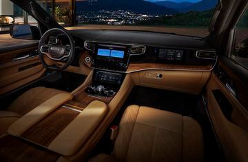 All-new 2022 Grand Wagoneer features the pinnacle of premium SUV interiors with a modern American style and Uconnect 5 12-inch touchscreen radio. 