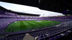 VALLADOLID, SPAIN - AUGUST 13: A general view inside the stadium prior to the LaLiga Santander match between Real Valladolid CF and Villarreal CF at Estadio Municipal Jose Zorrilla on August 13, 2022 in Valladolid, Spain. (Photo by Juan Manuel Serrano Arce/Getty Images)