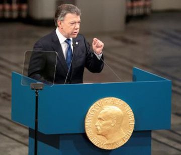 Juan Manuel Santos recibe el premio al Nobel de la Paz