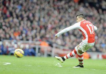 Alexis Sánchez anotó dos goles en la gran victoria del Arsenal.
