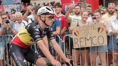 El belga Remco Evenepoel, del Soudal Quick-Step, antes de la salida de la novena etapa de la Vuelta a España 2023 en Cartagena.