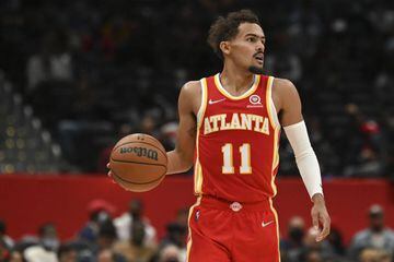 Oct 28, 2021; Washington, District of Columbia, USA; Atlanta Hawks guard Trae Young (11) looks to pass during the first half against the Washington Wizards at Capital One Arena. Mandatory Credit: Tommy Gilligan-USA TODAY Sports