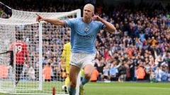 Haaland’s blistering form for Manchester City in the Premier League means he is already in second place in the European Golden Shoe standings