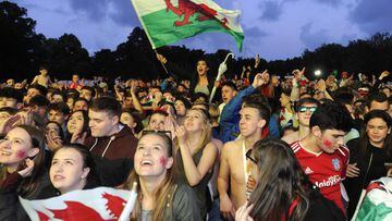 Cardiff errupts with joy as Wales stroll into the semis