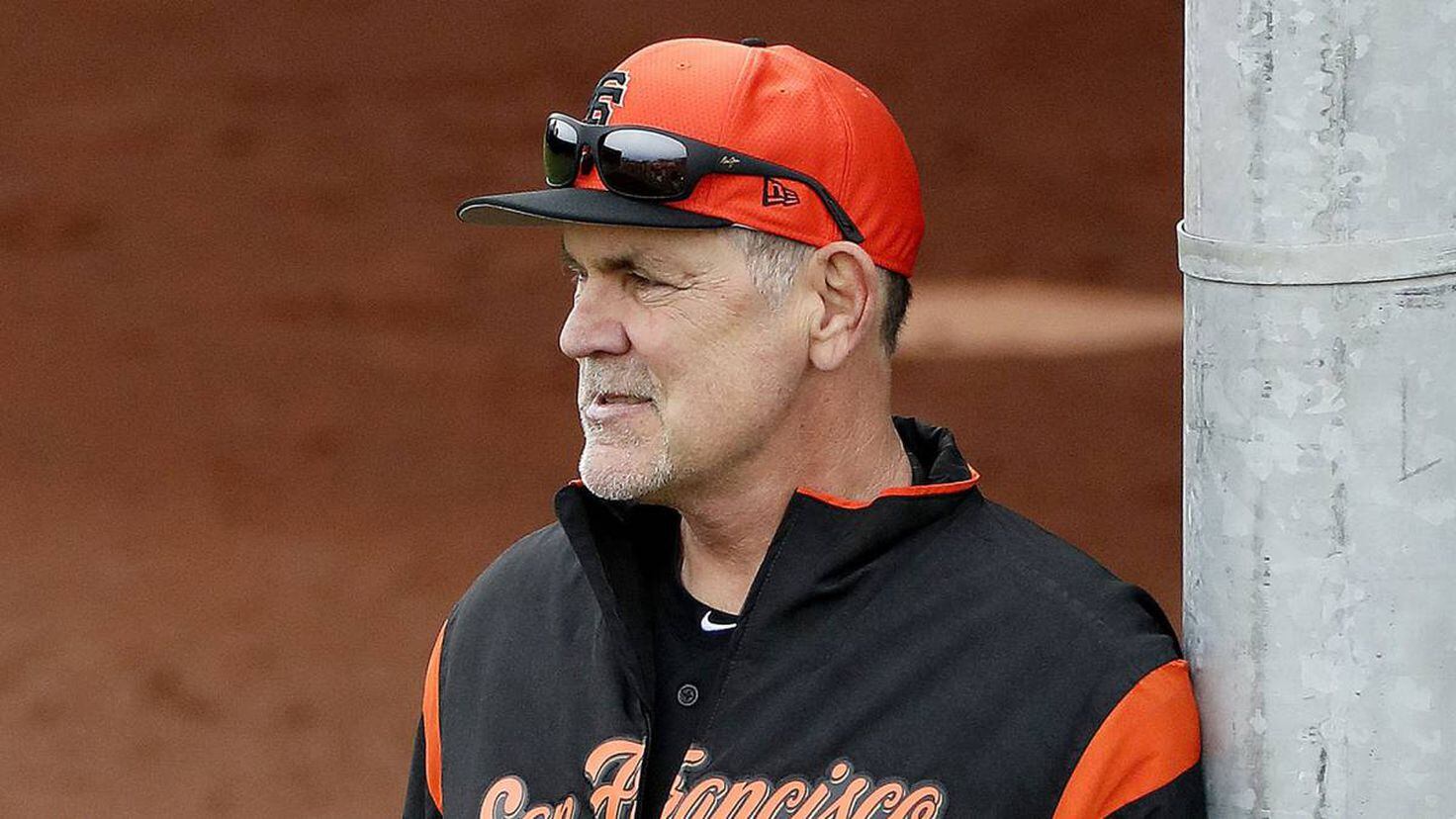 San Diego Padres manager Bruce Boche waits for the game with the