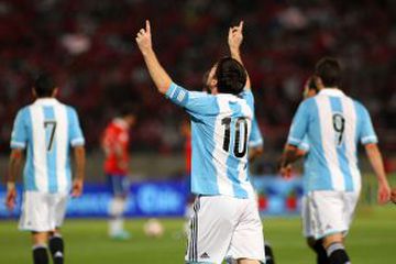 8. Lionel Messi - Lleva anotados 14 goles por Argentina (2006, 2010, 2014).