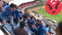 Cruz Azul fans target opposition Querétaro supporter