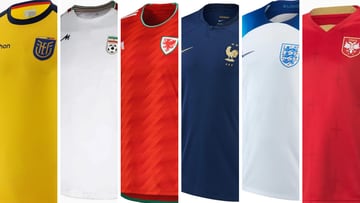 These are all the official jerseys of the 32 national teams in the Qatar 2022 World Cup