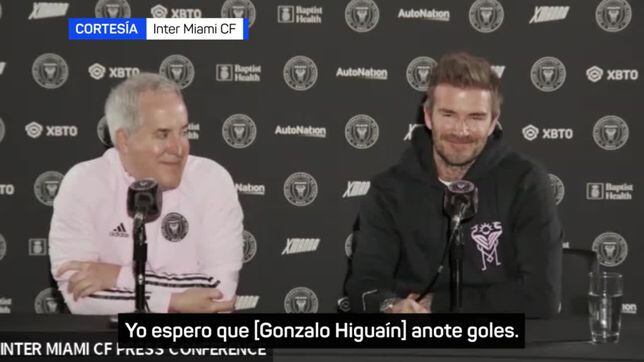 Beckham bromea sobre su relación con Higuaín: "Será mejor si anota más goles"