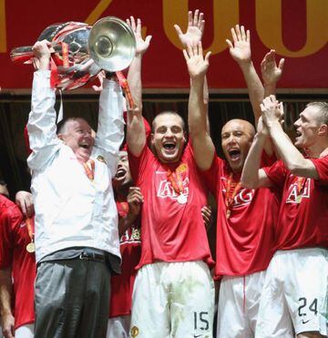 Ferguson won two Champions Leagues during his United tenure.