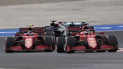Charles Leclerc y Carlos Sainz (Ferrari SF21). Estambul, Turqu&iacute;a. F1 2021. 