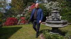 Rafa Benítez, in the garden of his house in Liverpool.