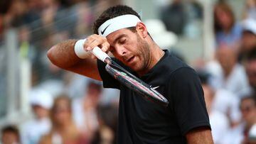 Del Potro abandona ante Goffin en el Masters 1000 ATP Roma