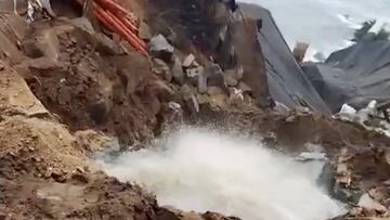 Reportan nuevo derrumbe en el socavón de Concón: alarmante registro tras la lluvia