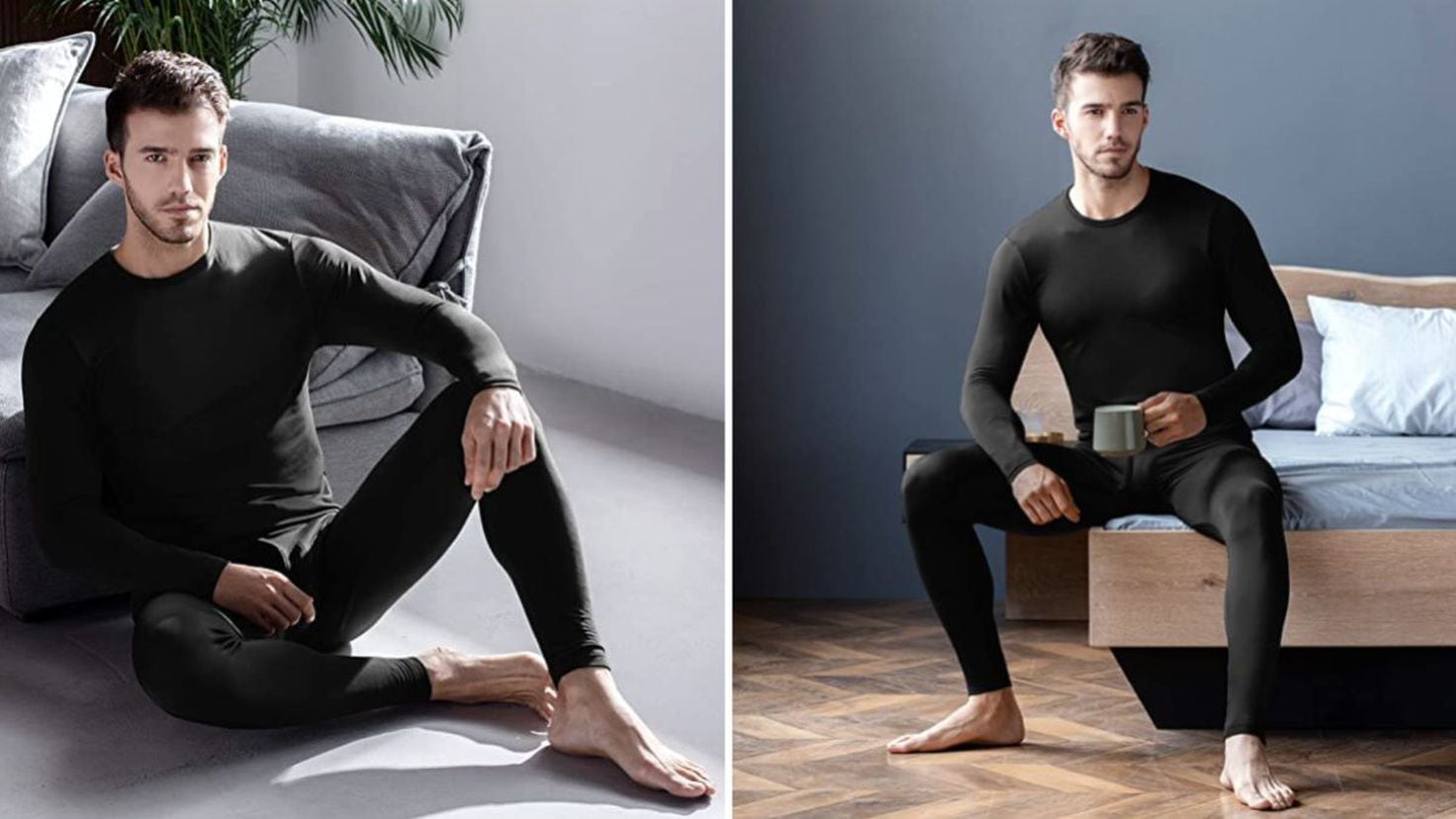 El set de ropa térmica para hombre que es un éxito en : camiseta y  pantalón en cinco colores - Showroom