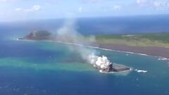 Drone footage captured an underwater volcanic eruption off the coast of Japan that led to the formation of a new island in the Ogasawara island chain.