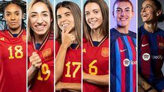 Las seis candidatas españolas al Balón de Oro.