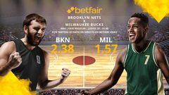 Brooklyn Nets vs. Milwaukee Bucks: horario, TV, estadísticas, clasificación y pronósticos