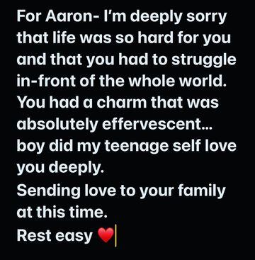 El mensaje conmovedor de Hilary Duff a Aaron Carter, su expareja, tras su muerte.