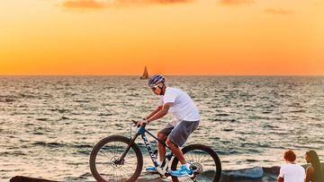 El ciclista británico Chris Froome, durante el tour que ha realizado en los últimos días por Israel.