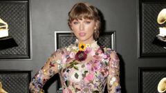 Taylor Swift en la 63&ordf; edici&oacute;n de los Premios Grammy en el STAPLES Center en Los &Aacute;ngeles, California. Domingo 14 de marzo de 2021.
