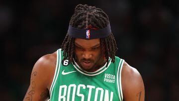 BOSTON, MASSACHUSETTS - MAY 29: Robert Williams III #44 of the Boston Celtics reacts during the second quarter against the Miami Heat in game seven of the Eastern Conference Finals at TD Garden on May 29, 2023 in Boston, Massachusetts. NOTE TO USER: User expressly acknowledges and agrees that, by downloading and or using this photograph, User is consenting to the terms and conditions of the Getty Images License Agreement.   Maddie Meyer/Getty Images/AFP (Photo by Maddie Meyer / GETTY IMAGES NORTH AMERICA / Getty Images via AFP)