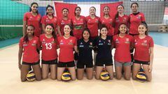 La selecci&oacute;n peruana U20 de voleibol femenino.
